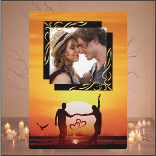 Romantic Couples Sunset Keepsake Photo Plaque