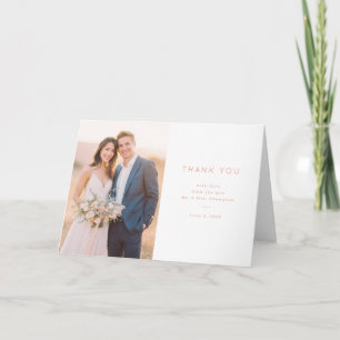Romantic Cream Photo Thank You Card