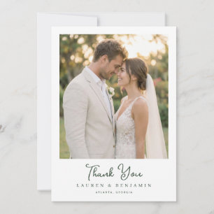 Romantic Cream Photo Thank You Card