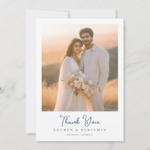 Romantic Cream Photo Thank You Card