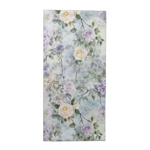 Romantic Cream purple flowers   Cloth Napkin