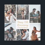 Romantic Custom Anniversary Photo Collage Modern Magnet<br><div class="desc">Chic customizable photo collage magnet for your husband,  wife,  girlfriend,  or boyfriend on your anniversary. Add 6 of your favorite relationship,  engagement,  or wedding photos and order as a romantic gift for your partner. A beautiful personalized gift full of memories.</div>