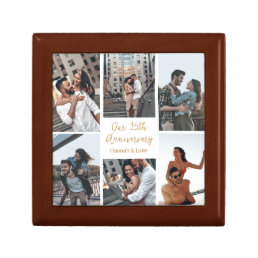 Romantic Custom Couple Photo Collage Anniversary Gift Box