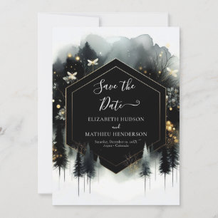 Romantic Custom Enchanted Forest Wedding Save The Date