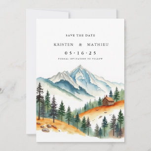 Romantic Custom Mountain Save The Date