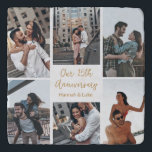 Romantic Custom Photo Collage Anniversary Gift Trivet<br><div class="desc">Chic customizable photo collage anniversary trivet for your husband,  wife,  girlfriend,  or boyfriend at your celebration of love. Add 6 of your favorite relationship,  engagement,  or wedding photos and order as a romantic present for your partner. A beautiful personalized gift full of memories.</div>