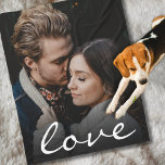 Romantic Custom Photo Love Script Make it Unique Fleece Blanket<br><div class="desc">Love is in the air, this design is simple and romantic; and it does the talking for you. A symbol or representation of love, you just need to upload your favorite photo to customize it and make it unique. Love script typography is also customizable, for you to personalize it with...</div>
