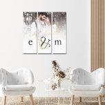 Romantic Custom Photo Overlay Initials Ampersand Canvas Print<br><div class="desc">Romantic Custom Photo Overlay Initials Ampersand. Simply replace the sample photo with your own favorite of landscape orientation and of high resolution.  Easily personalise your initials.</div>