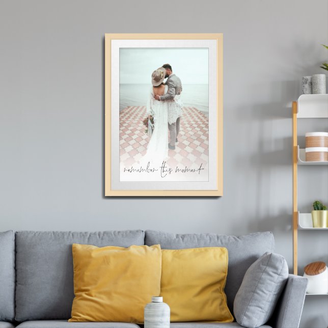 Romantic Custom Photo Remember This Moment Framed Art (Living Room 3)