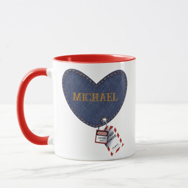 Romantic Customizable Anniversary Gift Mug (Left)