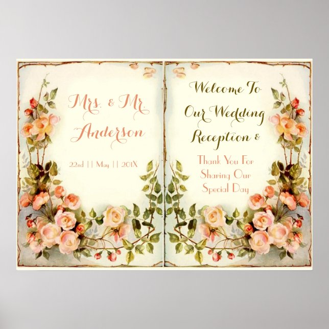 Romantic cute floral poster (Front)