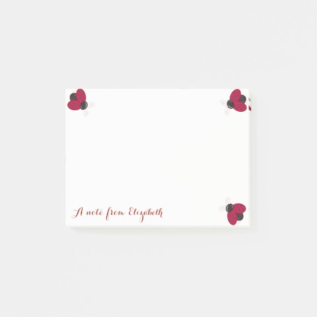Romantic Cute Lovely  Stylish ,Ladybugs Post-it Notes (Front)