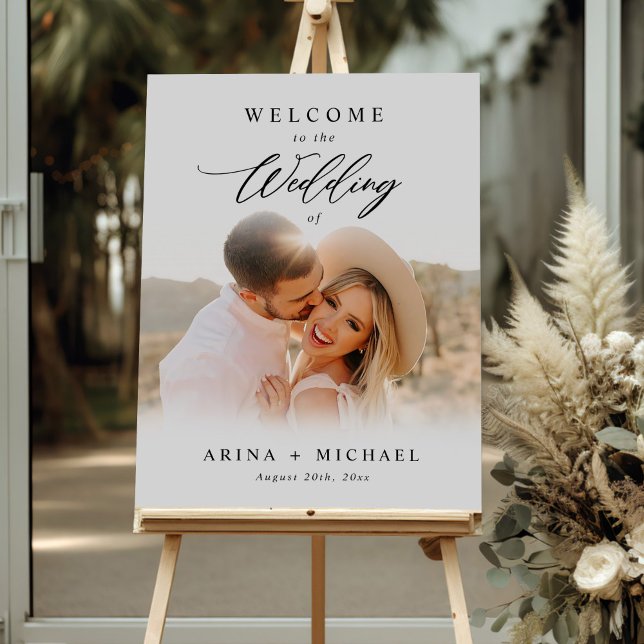 Romantic Cute Photo Wedding Welcome Sign (Creator Uploaded)
