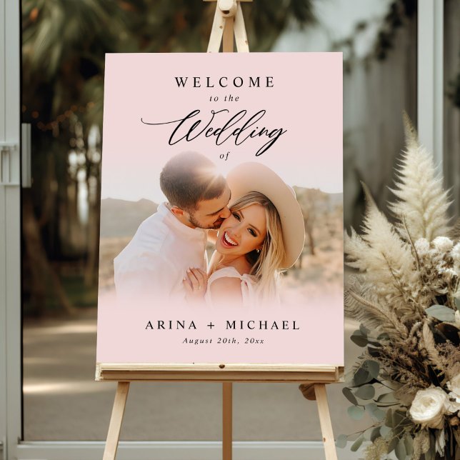 Romantic Cute Photo Wedding Welcome Sign (Creator Uploaded)