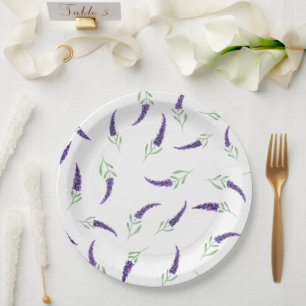 Romantic Cute Provence Birthday Paper Plates