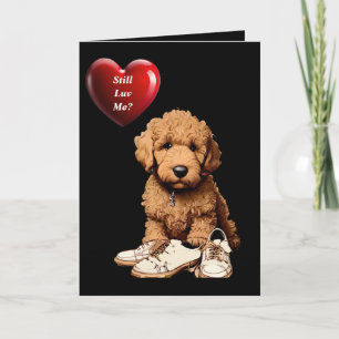 Romantic, Cute Puppy Dog Lover Valentine Apology C Card