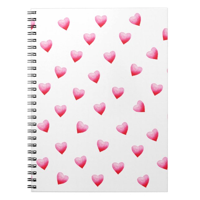 Romantic Cute Red Heart   Notebook (Front)