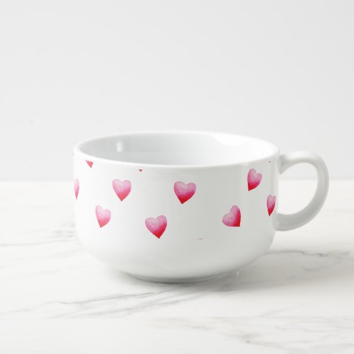 Romantic Cute Red Heart    Soup Mug