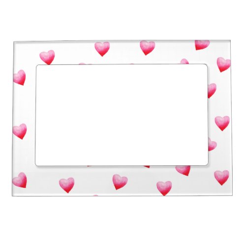 Romantic Cute Red Heart   Valentines Day Magnetic Frame