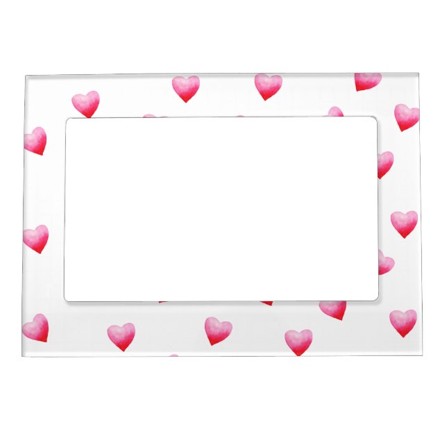 Romantic Cute Red Heart   Valentine's Day Magnetic Frame (Front)