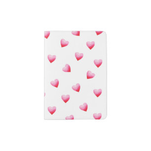 Romantic Cute Red Heart Valentine's Day Passport Holder