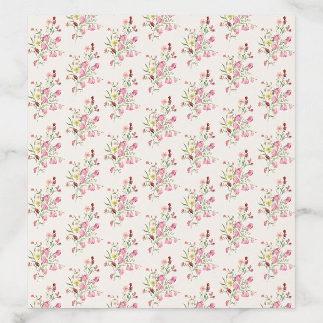romantic dainty floral arch spring garden wedding envelope liner (Design)