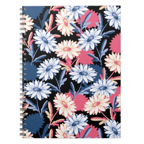 Romantic Daisy Flower in the Night Notebook