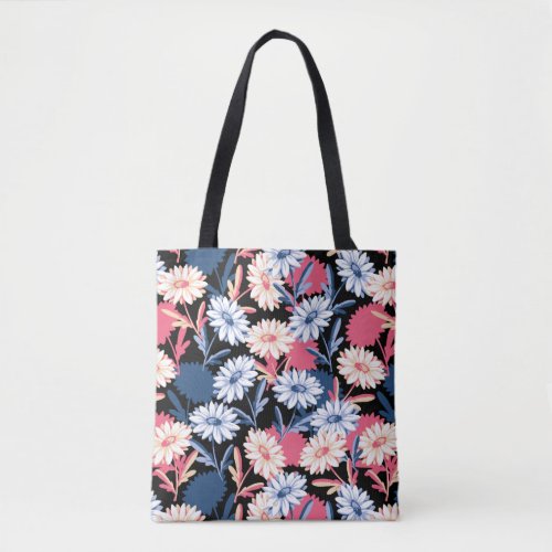 Romantic Daisy Flower in the Night Tote Bag