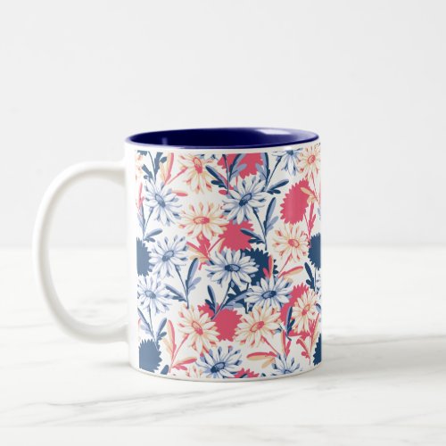 Romantic Daisy Flower Pattern Coffee Mug