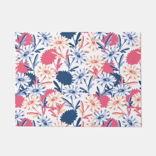 Romantic Daisy Flower Pattern Doormat