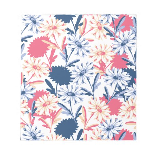 Romantic Daisy Flower Pattern Notepad