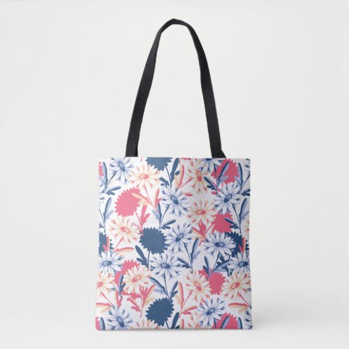 Romantic Daisy Flower Pattern Tote Bag