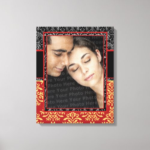 Romantic Damask for Wedding Portrait Ultra_Elegant Canvas Print