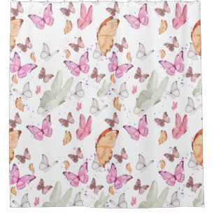Romantic Dance Butterfly Shower Curtain