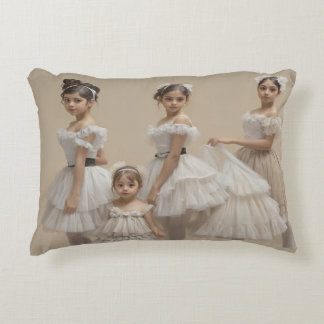 Romantic dancers accent pillow