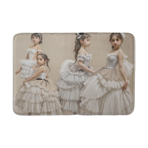 Romantic dancers bath mat