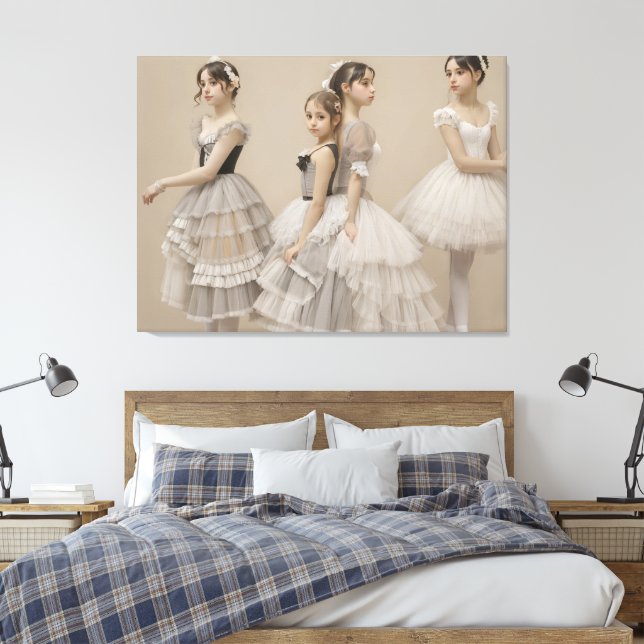 Romantic dancers canvas print (Insitu(Bedroom))