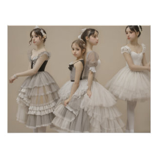 Romantic dancers poster