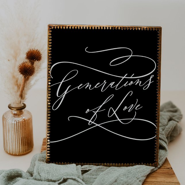 Romantic Dark Black Generations of Love Poster (Creator Uploaded)