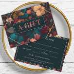 Romantic Dark Floral Business Gift Certificate<br><div class="desc">This modern,  stylish gift certificate card would make a great addition to your business marketing supplies! Easily add your own info by clicking on the "personalize" option.</div>