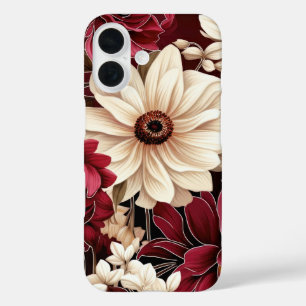 Romantic Dark Floral for Autumn iPhone 16 Case