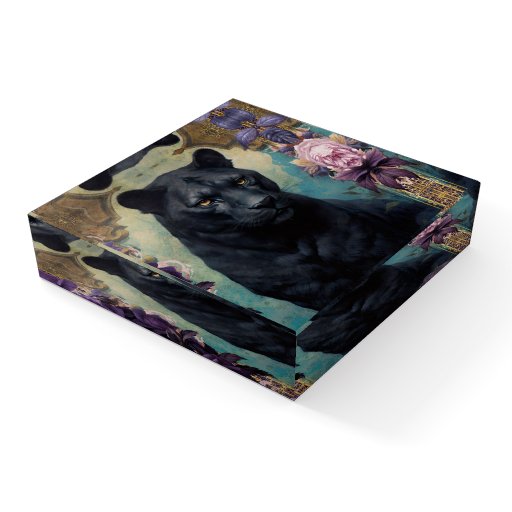 Romantic Dark Panthers Paperweight