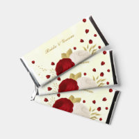 Romantic dark red & white flowers wedding