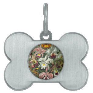 romantic date blossoms rsvp colorful chic pet ID tag