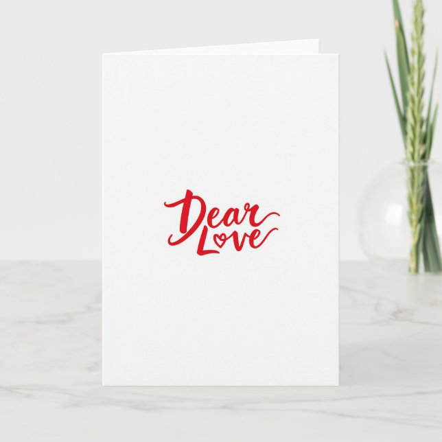 Romantic Dear Love Card (Front)