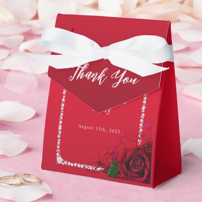 Romantic Decorative Roses Birthday Party Favor Boxes (Wedding)