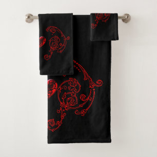 Romantic, Delicate Goth Bath Towel Set