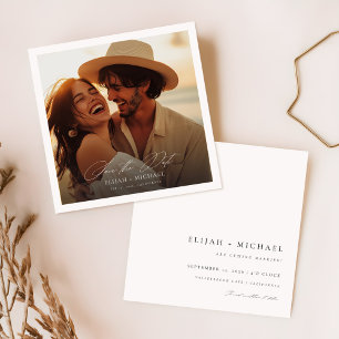 Romantic Desert Boho Photo Wedding Save The Date