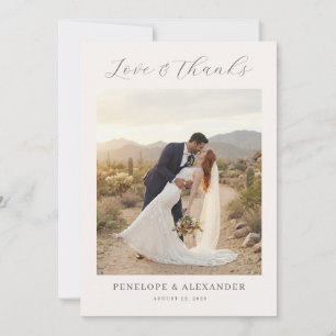 Romantic Desert Photo Thank You Card