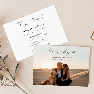 Romantic Desert Themed Photo Wedding Invitation